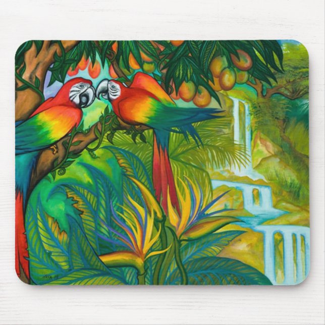 Birds of Paradise Mouse Pad (Front)
