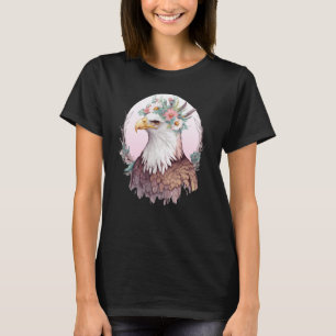 Birds Of Prey Bald Eagle Flower Crown Floral Birdi T-Shirt