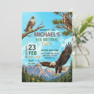 Birds of Prey Birthday Party Invitation