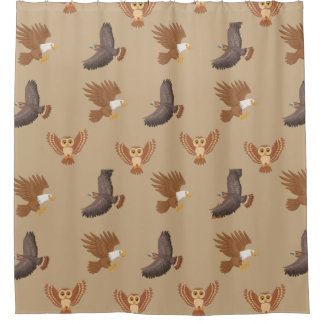 Birds of prey shower curtain