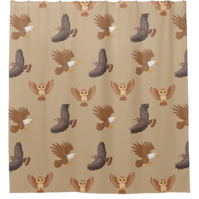 Birds of prey shower curtain (Front)