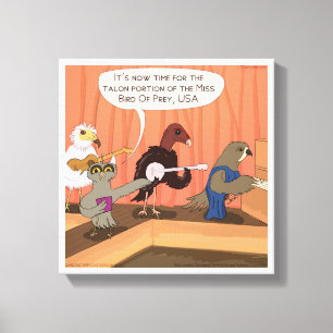 Birds Of Prey Talon Contest Funny Canvas Print