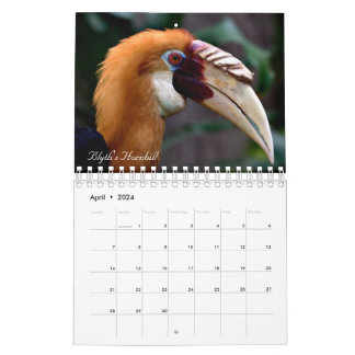 Birds of the world calendar