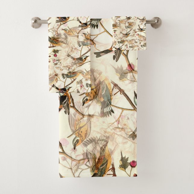 Birds on a Branch Bath Towel Set (Insitu)