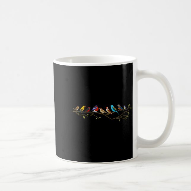 Birds On A Branch Birding Bird Watching Bird Watch Coffee Mug (Right)