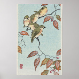 Birds on a Branch by Ohara Koson Poster