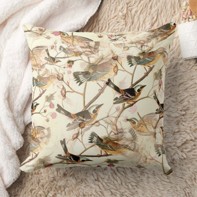 Birds on a Branch Cushion (Blanket)