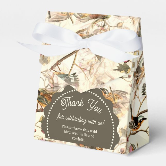 Birds on a Branch Favour Box (Front Side)