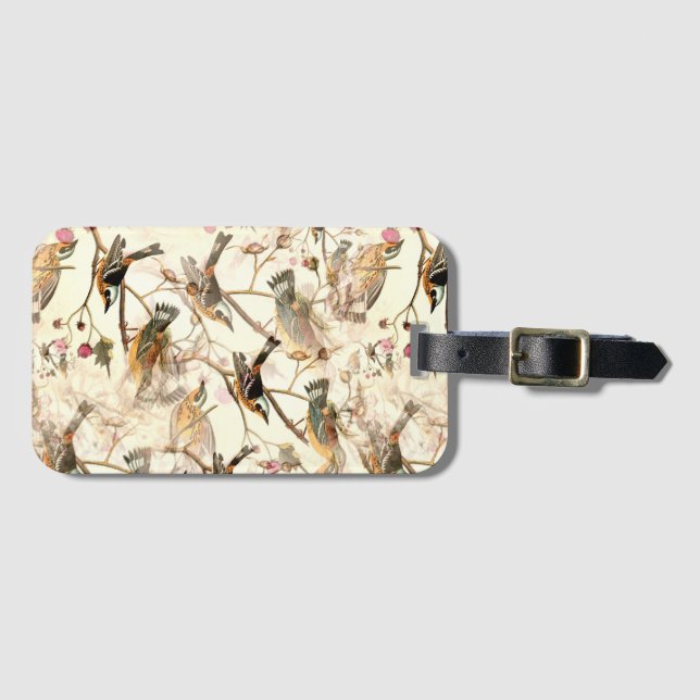 Birds on a Branch Luggage Tag (Front Horizontal)