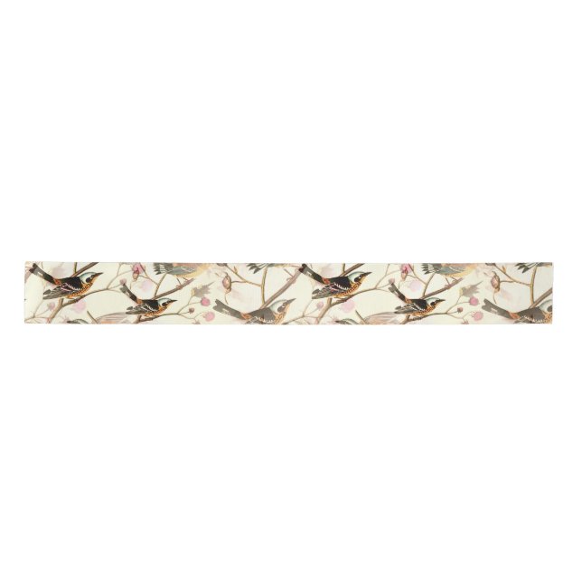 Birds on a Branch Satin Ribbon (Front)