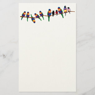 Birds on a branch stationery