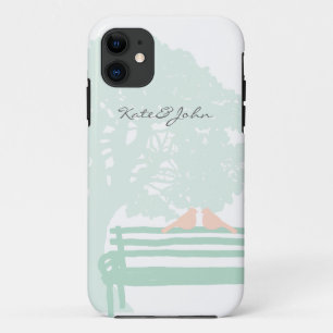 Birds on a Park Bench Wedding Case-Mate iPhone Case
