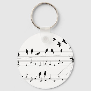 Birds on a Score keychain