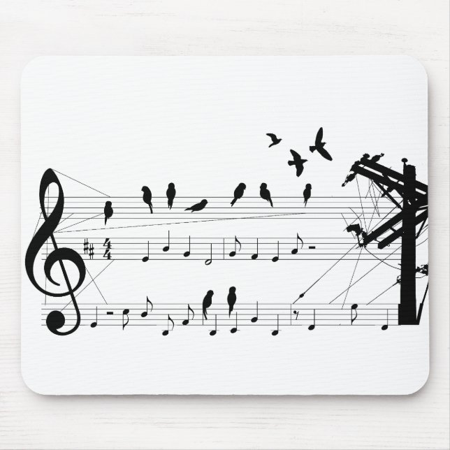 Birds on a Score mousepad (Front)