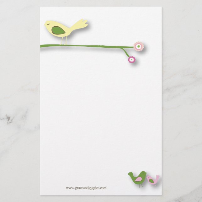 birds on a whim stationery (Front)