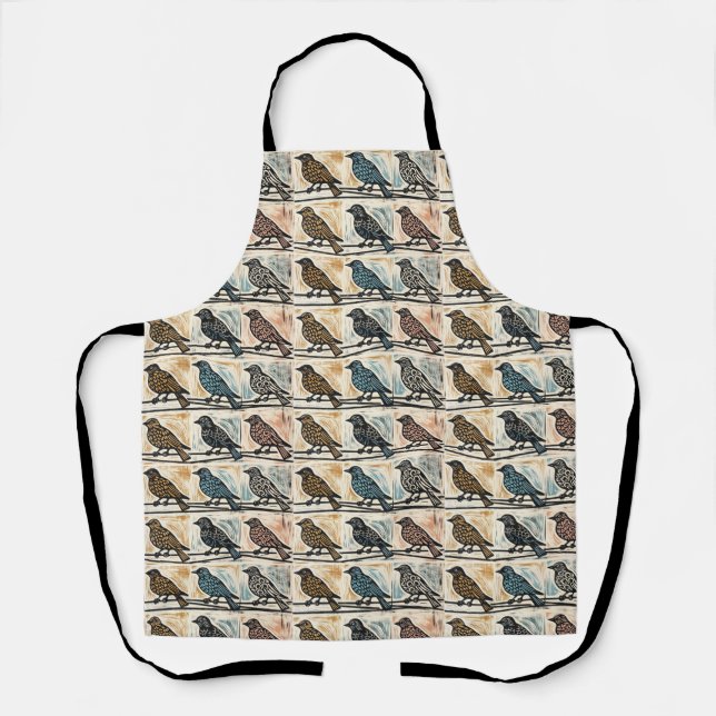 Birds On A Wire Apron (Front)