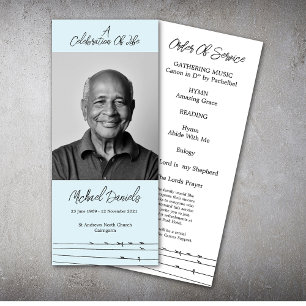 Birds On a Wire Celebration Of Life Photo Card