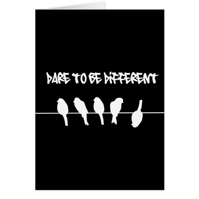Birds on a wire – dare to be different (black) (Front)