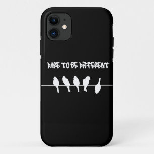 Birds on a wire – dare to be different (black) Case-Mate iPhone case