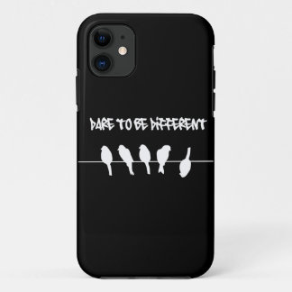 Birds on a wire – dare to be different (black) Case-Mate iPhone case