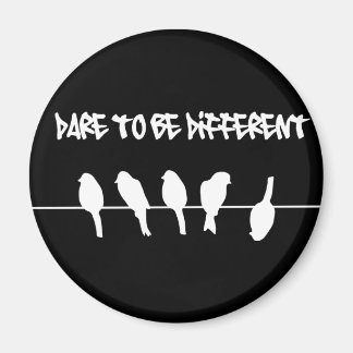 Birds on a wire – dare to be different (black) magnet
