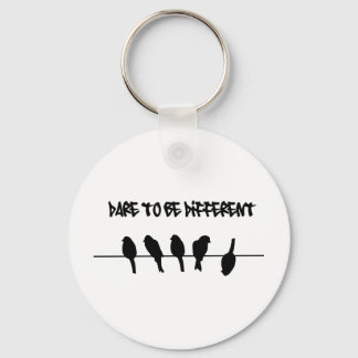 Birds on a wire – dare to be different key ring