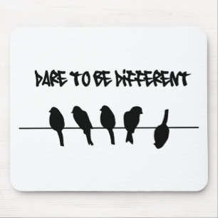 Birds on a wire – dare to be different mouse pad