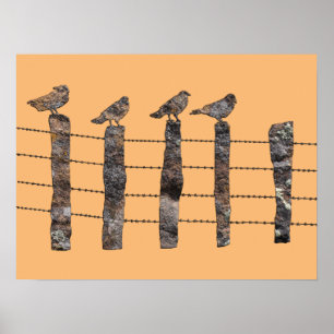 Birds on a Wire Poster