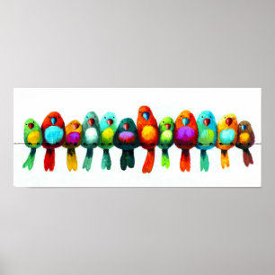Birds On A Wire Poster