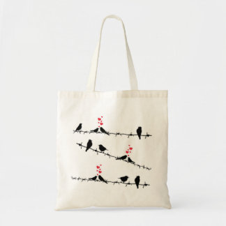 Birds on a wire shopping bag