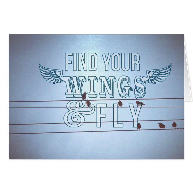 Birds on a wire, spread your wings and fly (Front Horizontal)