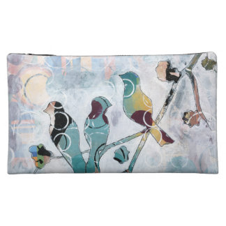 birds on branch makeup bag