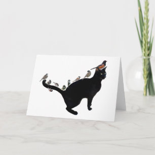 Birds on Cat Card