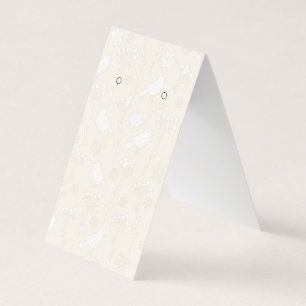 Birds on Cream Tent Fold Earring Display Cards