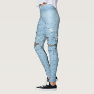 Birds On Summer River Leggings