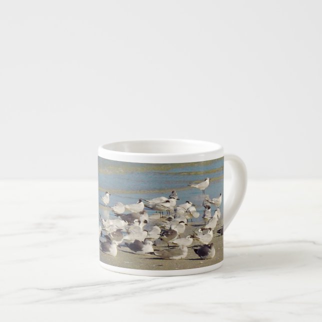 Birds on the Beach Espresso Mug (Front Right)