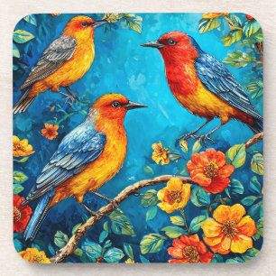 Birds ornament coaster