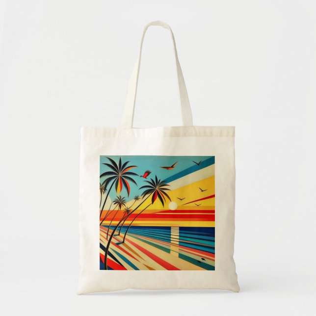 Birds over Palms Tote Bag (Front)