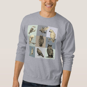 BIRDS, parrots, owl, pigeons, kookaburra Sweatshirt