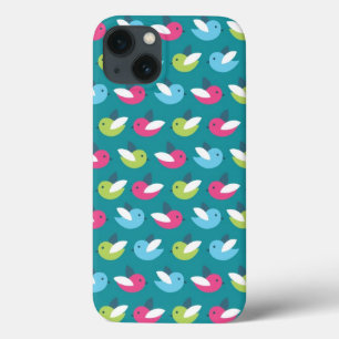 Birds pattern Blue iPhone 13 Case