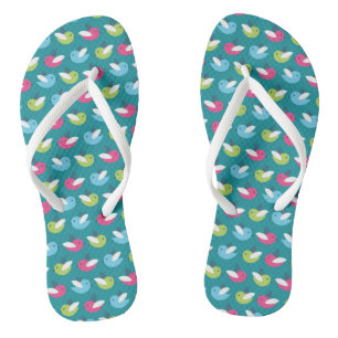 Birds pattern Blue Jandals