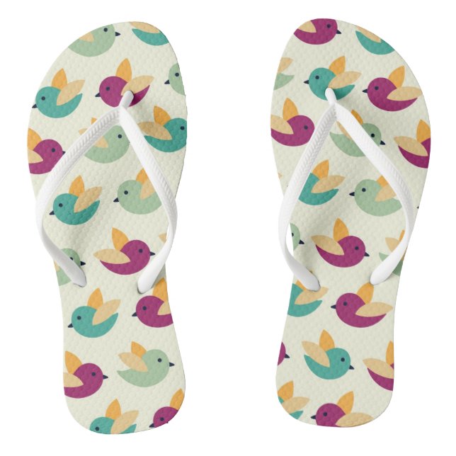 Birds pattern jandals (Footbed)