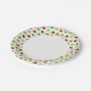 Birds pattern paper plate