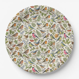 Birds Pattern Paper Plate