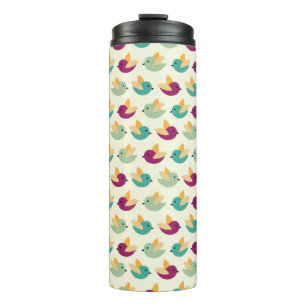 Birds pattern thermal tumbler