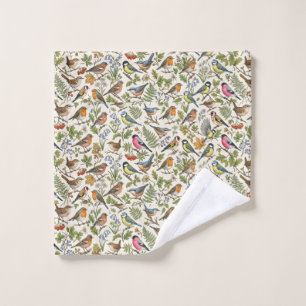Birds Pattern Wash Cloth