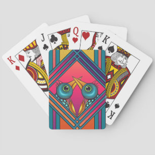Birds Playing Cards