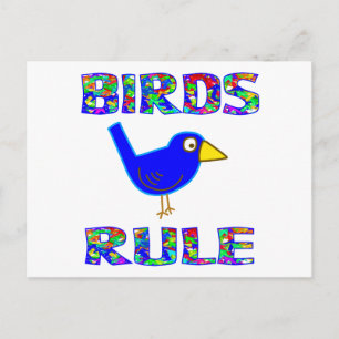 BIRDS RULE POSTCARD