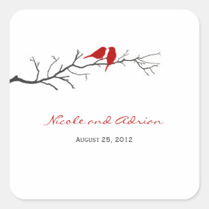 Birds Silhouettes Favour Stickers or Envelope Seal