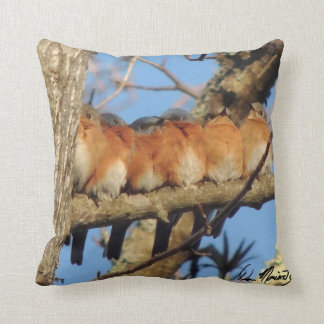 Birds Sitting on a Tree to Keep Warm Pillow